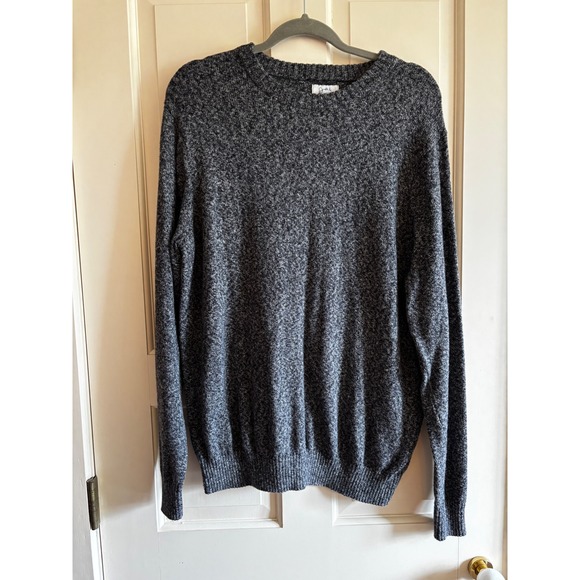 croft & barrow Other - Croft & Barrow Mens Crew Neck Sweater Marled Charcoal Grey Knit Pullover XL